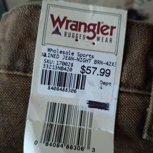 Men's lined wrangler work jeans